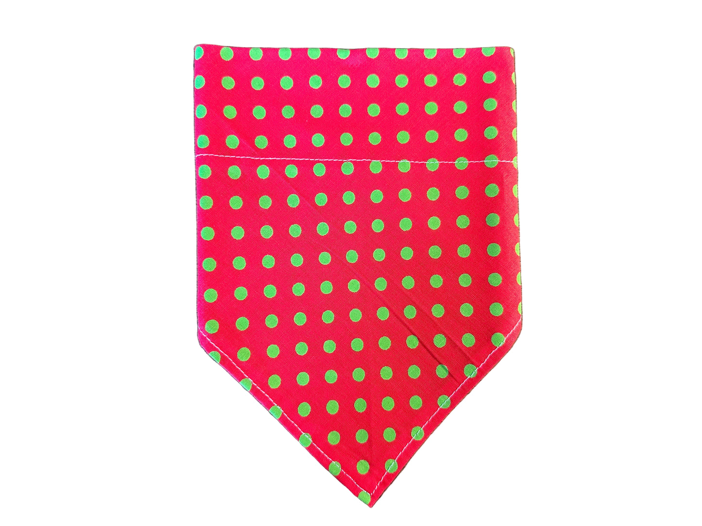 Polka Dot | Red + Green | Bandana