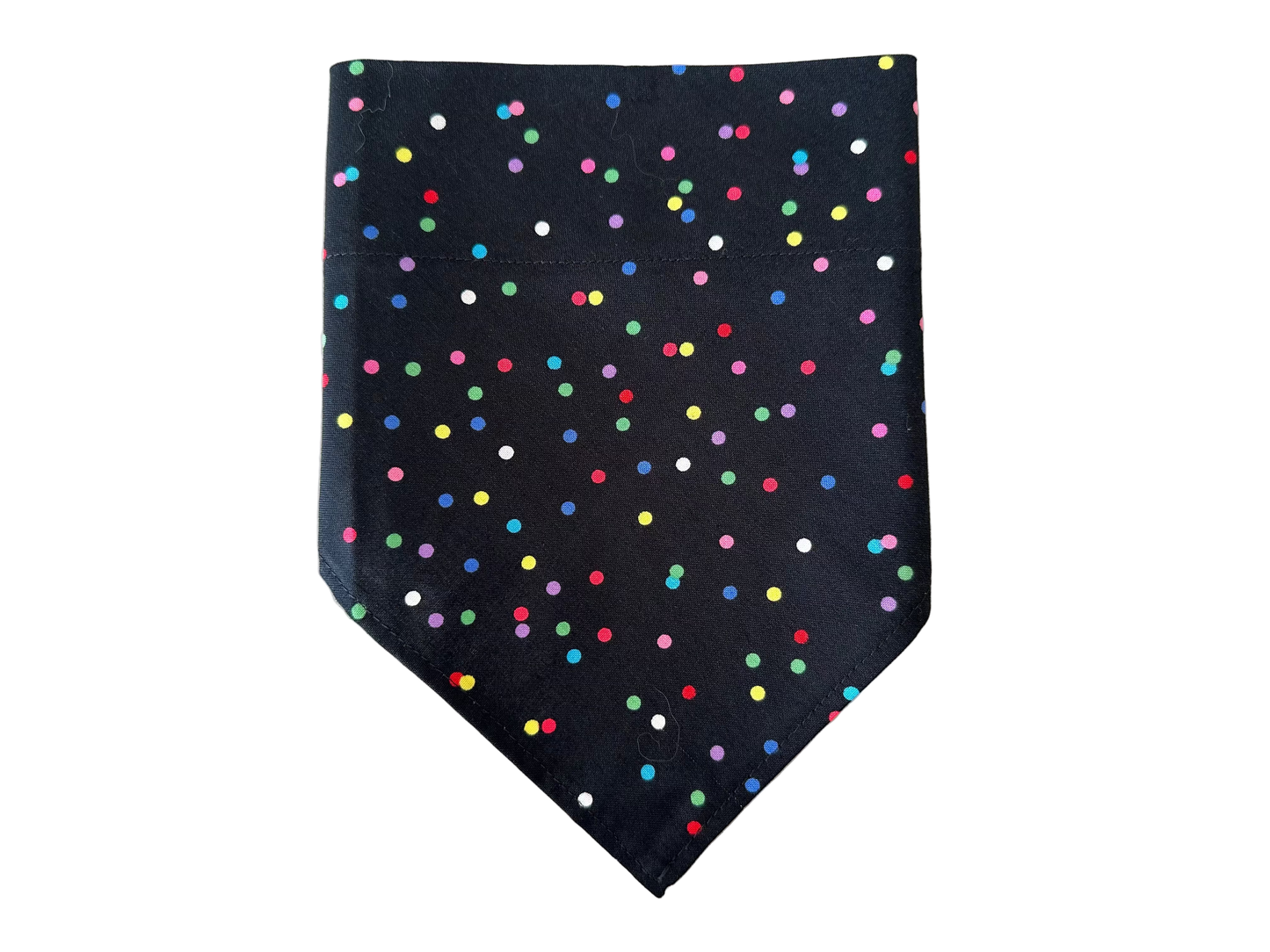 Polka Dot | Black + Rainbow | Bandana