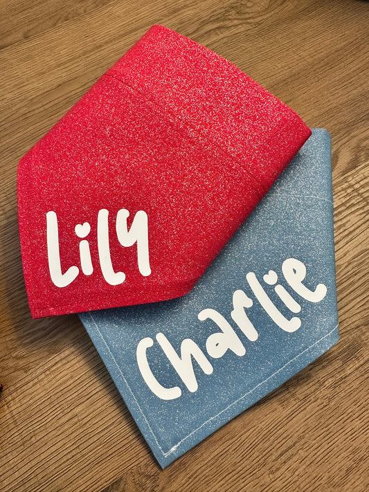 Personalize the Glitter Pet Bandana
