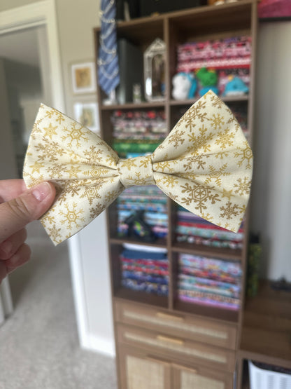 Snowflakes | Gold | Bow Tie
