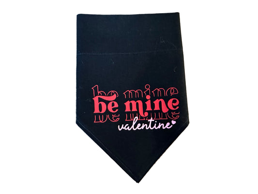 Be Mine Valentine | Black | Bandana