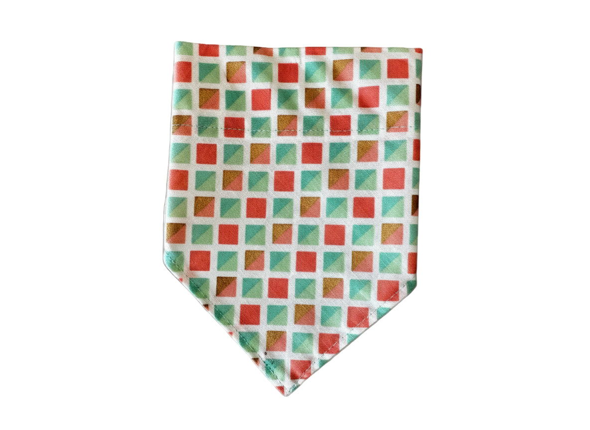 Diamonds | Peach + Teal | Bandana