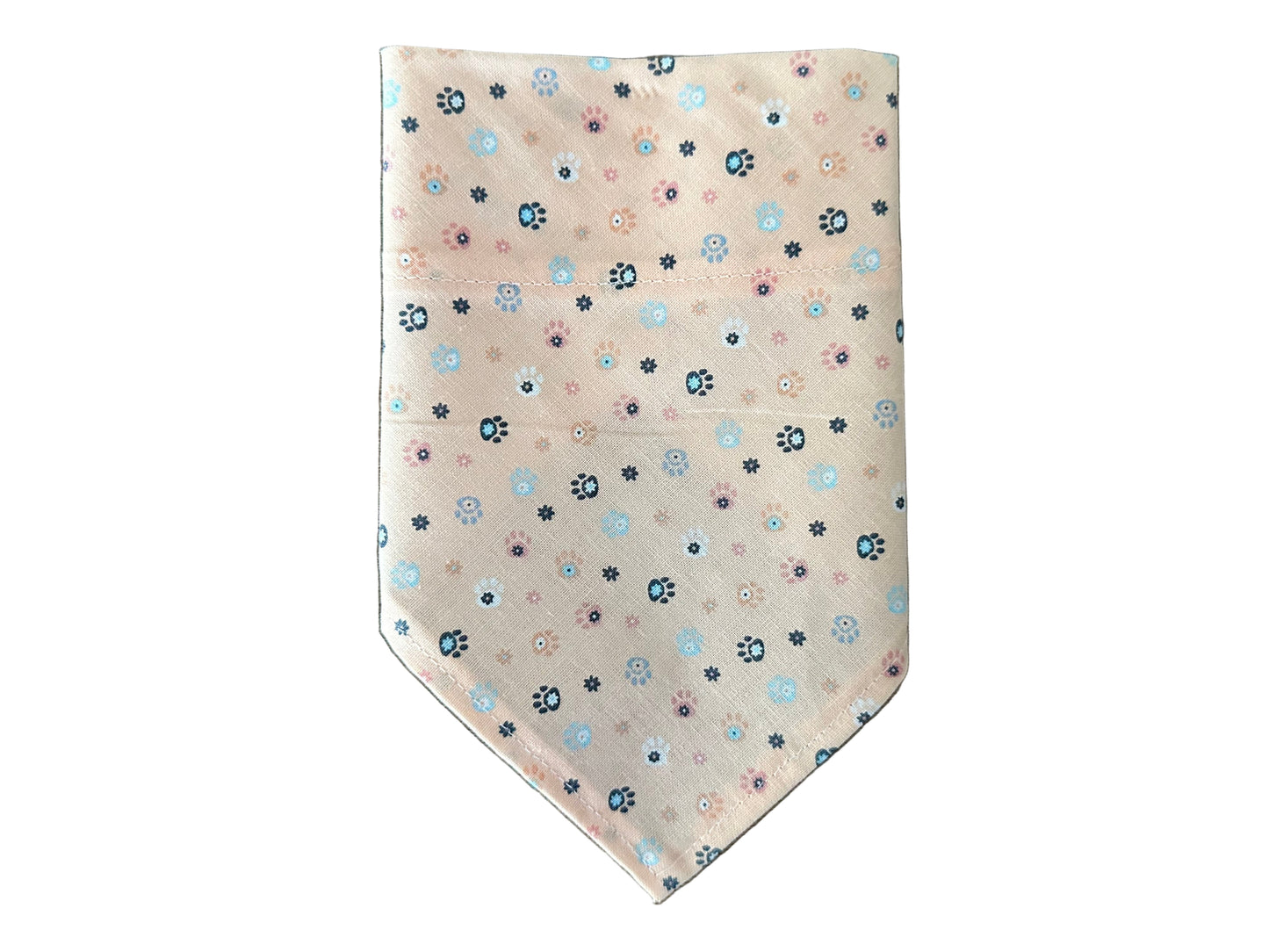 Mini Paw Prints | Peach | Bandana