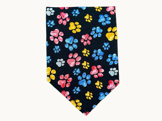 Paw Prints | Black | Bandana