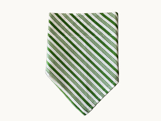 Stripes | White + Green | Bandana