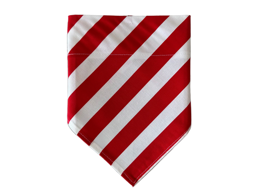 Stripes | Red + White | Bandana