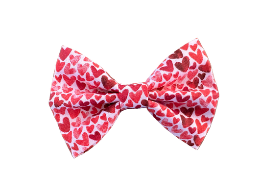 Metallic Hearts | Red | Bow Tie