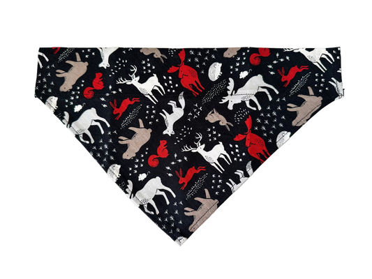 Woodland Creatures | Black | Bandana