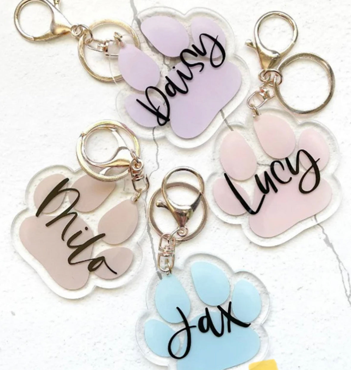 Paw Print Keychain