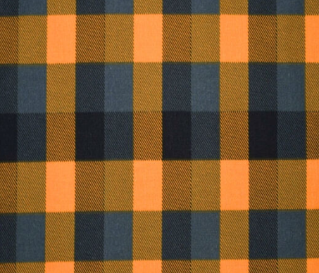 Plaid | Orange + Navy