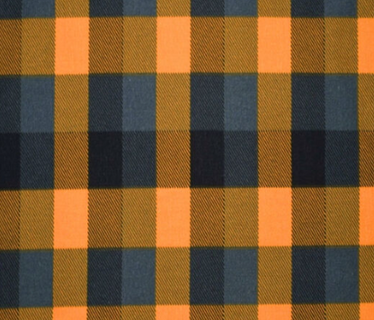 Plaid | Orange + Navy