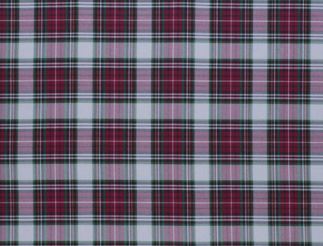 Plaid | White, Red + Green