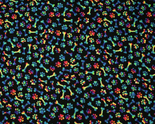 Paw Prints + Bones | Pastel Tie Dye