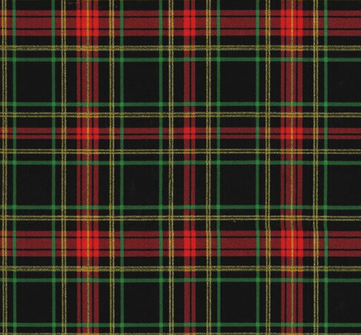 Plaid | Red, Green, Black + Gold
