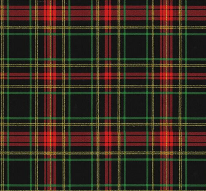 Plaid | Red, Green, Black + Gold