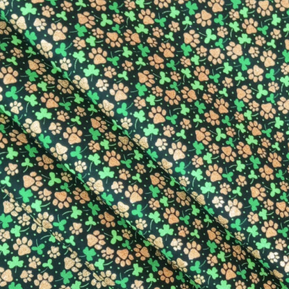 Gold Paws Prints + Clovers
